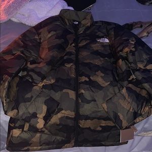 North Face Camouflage Puffer Jacket